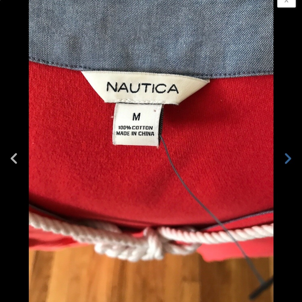 Nautica size Medium front tie dress (coral red) - Picture 2 of 5
